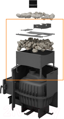 Закрытая каменка для печи Теплодар Былина-12