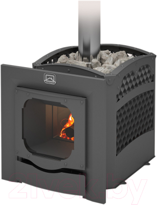 Печь-каменка Теплодар Былина-Сетка-12Ч Панорама (1.1) (без двери) - фото