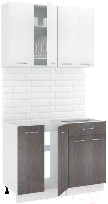 Готовая кухня Кортекс-мебель Корнелия Лира-лайт 1.1м без столешницы - фото