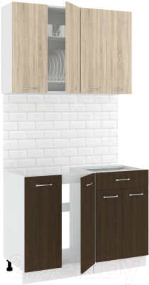 Готовая кухня Кортекс-мебель Корнелия Лира-лайт 1.1м без столешницы - фото