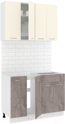 Готовая кухня Кортекс-мебель Корнелия Лира-лайт 1.1м без столешницы - фото
