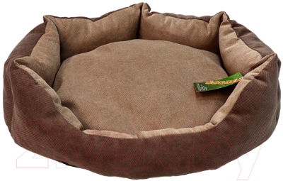 Лежанка для животных Кот и Пёс Соня №2 / Л6040М-С (коричневый) - фото