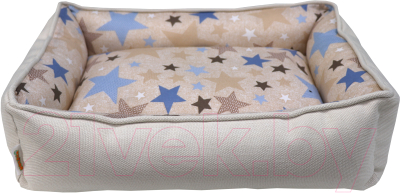 Лежанка для животных Кот и Пёс Анфиса №1 / Л5039МХб-С (бежевый) - фото