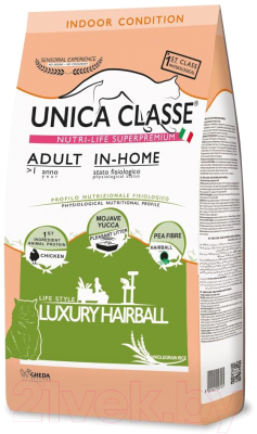 Сухой корм для кошек Unica Classe для домашних кошек курица (10кг) - фото