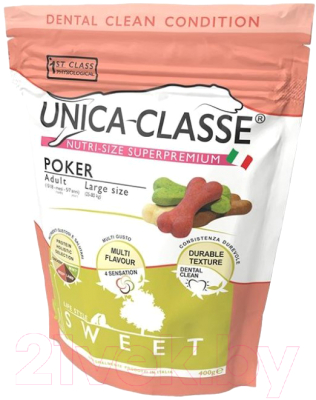 Лакомство для собак Unica Classe Poker Sweet Печенье для собак крупных пород - фото
