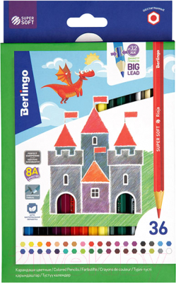 Набор цветных карандашей Berlingo SuperSoft Замки / SS00136 - фото