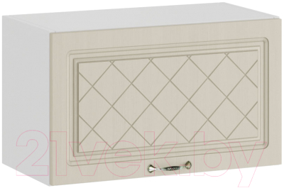 Шкаф навесной для кухни ТриЯ Бьянка 1В6Г (белый/дуб ваниль) - фото