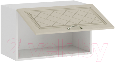 Шкаф навесной для кухни ТриЯ Бьянка 1В6Г (белый/дуб ваниль)