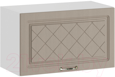 Шкаф навесной для кухни ТриЯ Бьянка 1В6Г (белый/дуб кофе) - фото