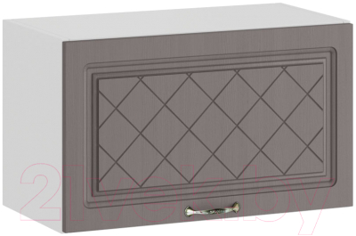 Шкаф навесной для кухни ТриЯ Бьянка 1В6Г (белый/дуб серый) - фото