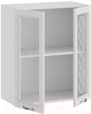 Шкаф навесной для кухни ТриЯ Бьянка 1В6С (белый/дуб белый)