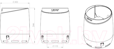 Колпак для вентиляционного выхода Vilpe Flow 110мм RR11 / 350226
