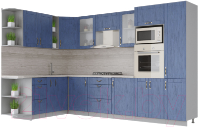 Готовая кухня Интерлиния Мила Крафт 1.88x3.2 левая - фото