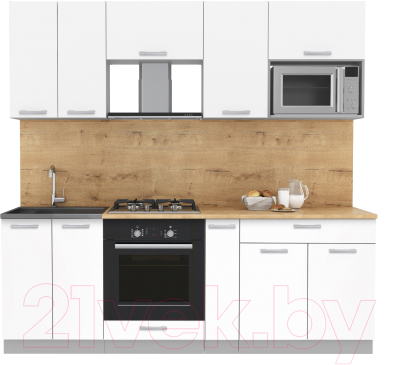 Готовая кухня Интерлиния Мила Лайт 2.2 ВТ - фото