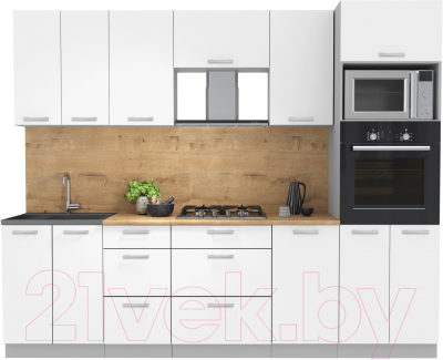 Кухонный гарнитур Интерлиния Мила Лайт 2.6 ВТ - фото