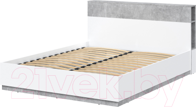 Комплект мебели для спальни Интерлиния Quartz-13 (белый платинум/бетон)