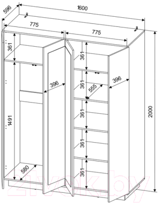 Комплект мебели для спальни Интерлиния Quartz-14 (белый платинум/бетон)