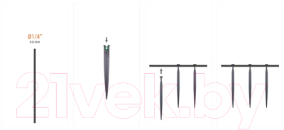 Набор держателей для шланга Claber 1/4