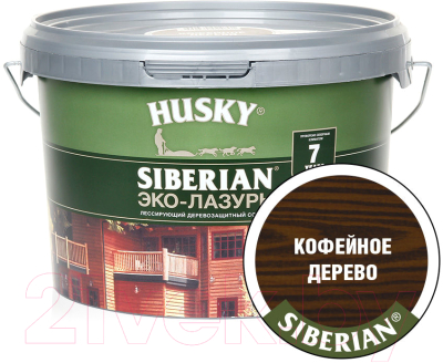 Лазурь для древесины Husky Siberian Эко-Лазурь Полуматовая
