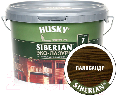 Лазурь для древесины Husky Siberian Эко-Лазурь Полуматовая