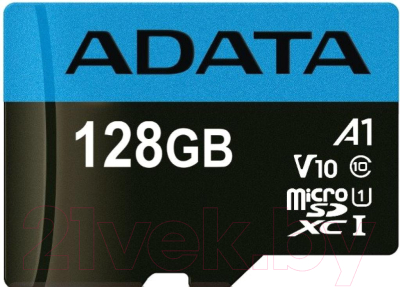 Карта памяти A-data microSDXC (Class 10) 128GB + адаптер (AUSDX128GUICL10A1-RA1)