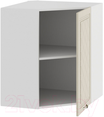 Шкаф навесной для кухни ТриЯ Бьянка 1В6У (белый/дуб ваниль)