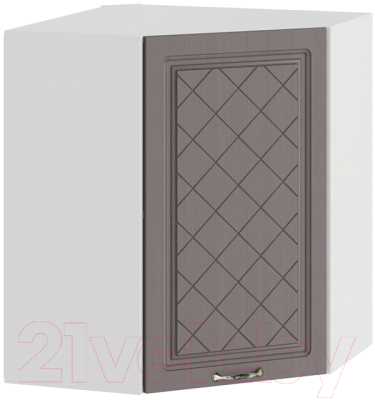 Шкаф навесной для кухни ТриЯ Бьянка 1В6У (белый/дуб серый) - фото