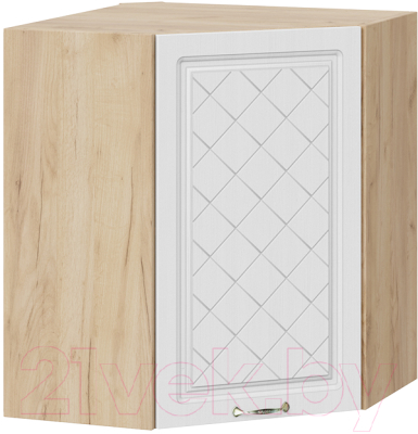 Шкаф навесной для кухни ТриЯ Бьянка 1В6У (дуб крафт золотой/дуб белый) - фото