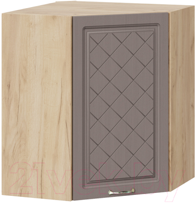 Шкаф навесной для кухни ТриЯ Бьянка 1В6У (дуб крафт золотой/дуб серый) - фото