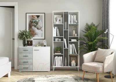 Стеллаж Горизонт Мебель Asti / 12АСББ