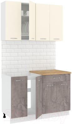 Готовая кухня Кортекс-мебель Корнелия Лира-лайт 1.2м - фото