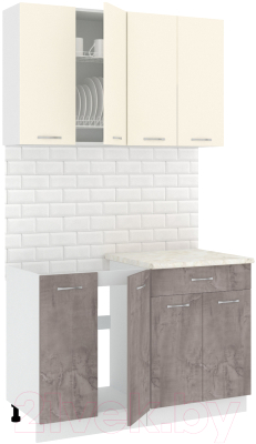 Готовая кухня Кортекс-мебель Корнелия Лира-лайт 1.2м - фото