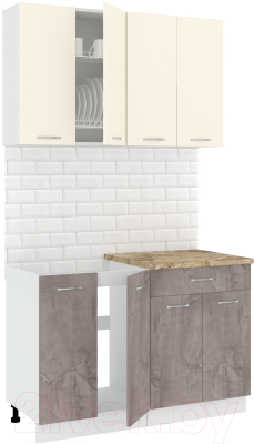 Готовая кухня Кортекс-мебель Корнелия Лира-лайт 1.2м - фото
