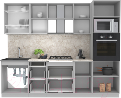 Кухонный гарнитур Интерлиния Мила Лайт 2.6 ВТ