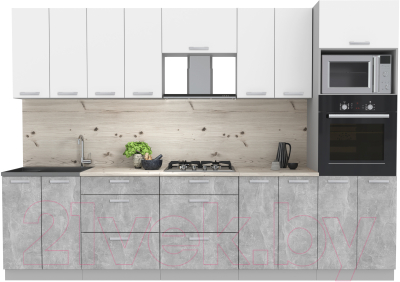 Готовая кухня Интерлиния Мила Лайт 3.0 ВТ - фото