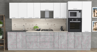 Готовая кухня Интерлиния Мила Лайт 3.6 ВТ