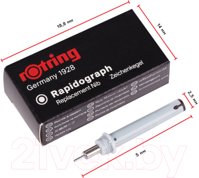 Пишущий элемент для рапидографа Rotring S0219670