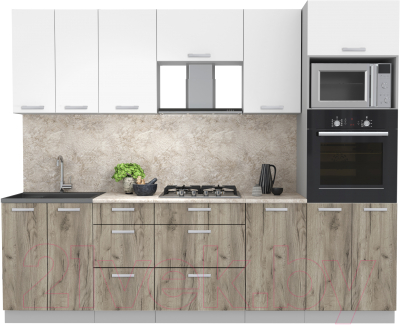 Кухонный гарнитур Интерлиния Мила Лайт 2.6 ВТ - фото