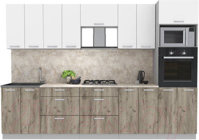 Готовая кухня Интерлиния Мила Лайт 3.0 ВТ - фото