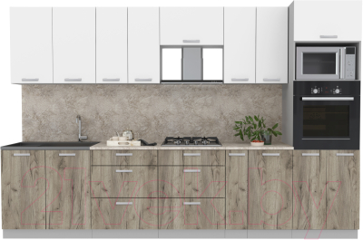 Готовая кухня Интерлиния Мила Лайт 3.2 ВТ - фото