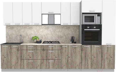 Готовая кухня Интерлиния Мила Лайт 3.4 ВТ - фото