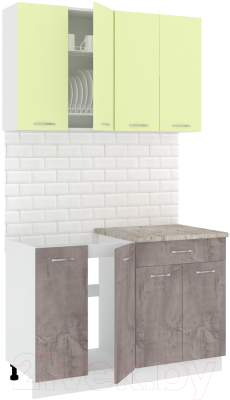 Готовая кухня Кортекс-мебель Корнелия Лира-лайт 1.2м - фото