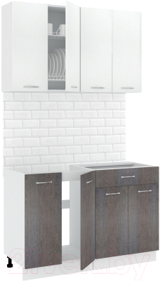 Готовая кухня Кортекс-мебель Корнелия Лира-лайт 1.2м без столешницы - фото
