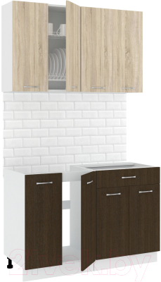 Готовая кухня Кортекс-мебель Корнелия Лира-лайт 1.2м без столешницы - фото