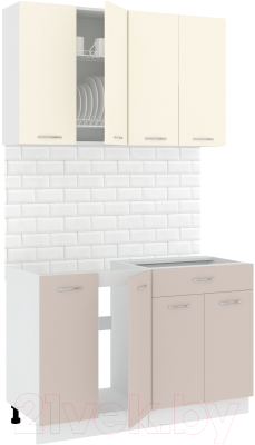 Готовая кухня Кортекс-мебель Корнелия Лира-лайт 1.2м без столешницы - фото