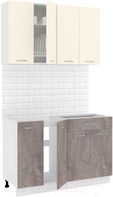 Готовая кухня Кортекс-мебель Корнелия Лира-лайт 1.2м без столешницы - фото