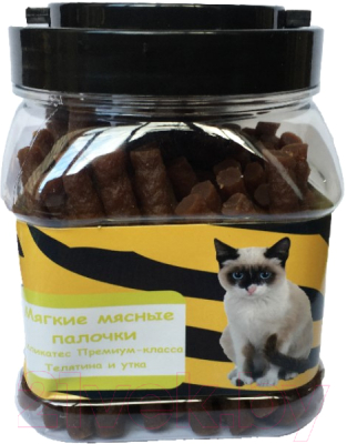 Лакомство для кошек O'cat Мягкие мясные палочки телятина и утка - фото