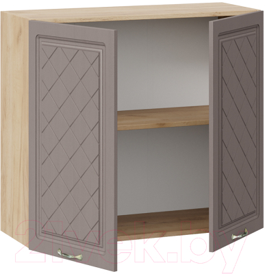 Шкаф навесной для кухни ТриЯ Бьянка 1В8 (дуб крафт золотой/дуб серый)
