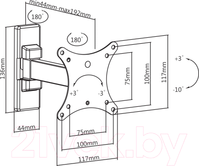 Кронштейн для телевизора SBOX LCD-901