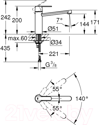 Смеситель GROHE Get 30196000